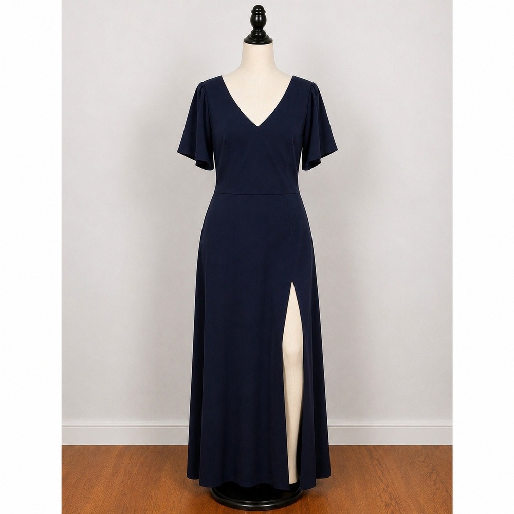 Ever Pretty Navy Blue Maxi Dress 18 Sexy Formal Elegant‎ Flutter Sleeve Formal